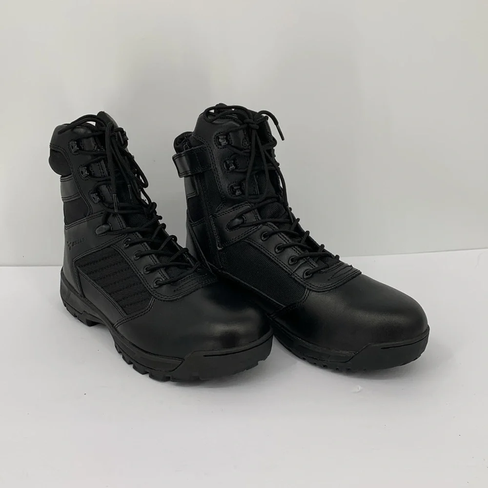Bates military tactical boots combat black side zipper work E03180 men new 12